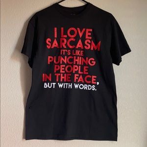 Black sarcastic t-shirt